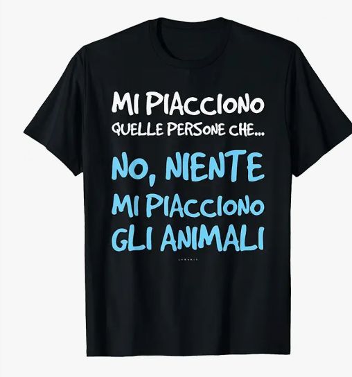T-Shirt mi piacciono gli animali